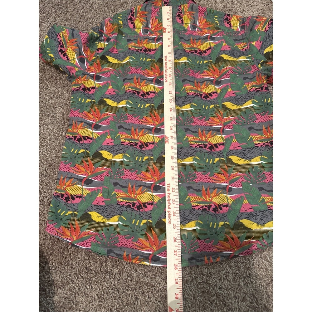 Super‎ Massive (A18) Medium Trippy 90s Psychedelic Print Shirt Hawaiian Aloha - Picture 5 of 6